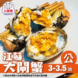 大閘蟹｜蟹公｜3-3.5兩｜中國江蘇｜香港大閘蟹