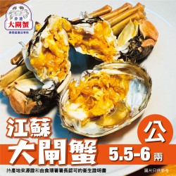 大閘蟹｜蟹公｜5.5-6兩｜中國江蘇｜香港大閘蟹